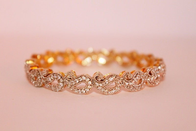 AD Ring DADR01 Rose Gold American Diamond Traditional Ring